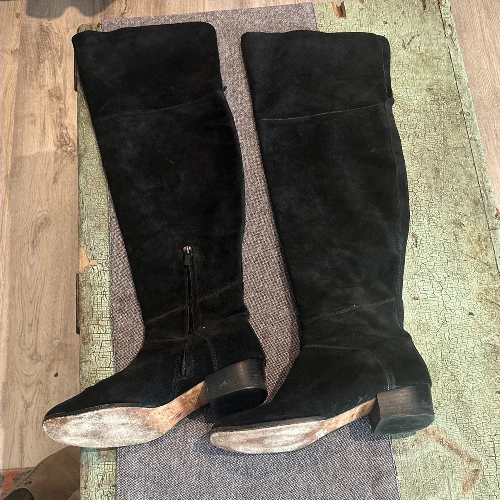 Joie Black Suede Over-the-Knee Boots | Size 39 | Tall Riding Style